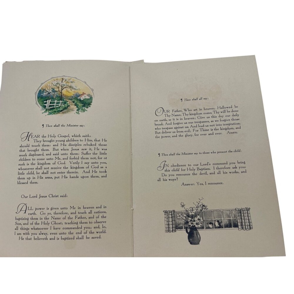 Vintage 1942 Lutheran Baptism Program Booklet St Matthew Jeannette PA Signed - Picture 5 of 9
